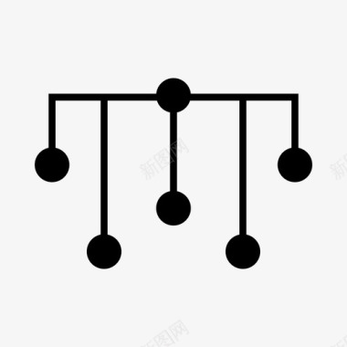 连接圆点网络拓扑路由器图标图标