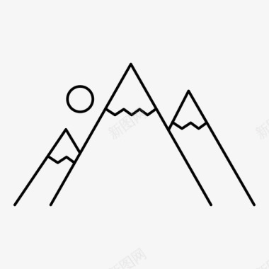 山2山峰户外图标图标