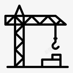 安装结构建筑起重机结构升降机图标高清图片