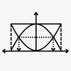 等比余弦等比波图标高清图片