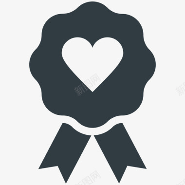 炫酷心形心形徽章婚礼酷标图标图标
