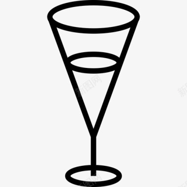 饮料透明容器轮廓与白酒食品饮料套装图标图标