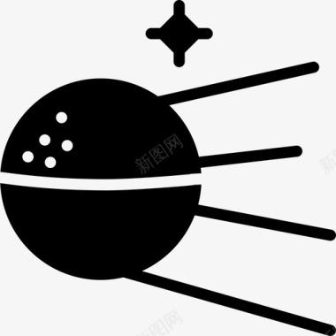 人造卫星恒星宇宙飞船图标图标