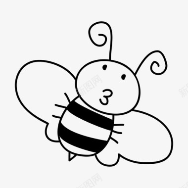 黄色蜜蜂蜜蜂虫子可爱图标图标