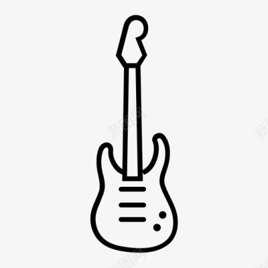 电吉他stratocaster摇滚图标图标