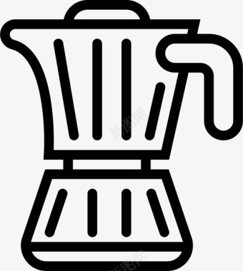 咖啡壶加热烹饪图标图标