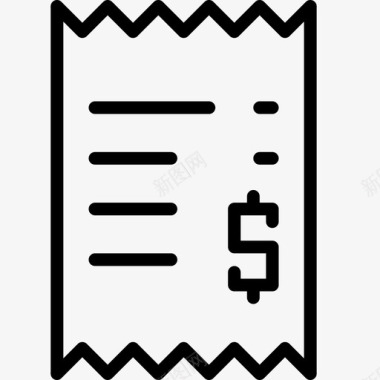 收据收据购物付款图标图标