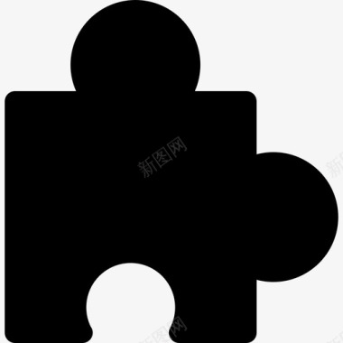 黑色拼图形状形状基本要素图标图标