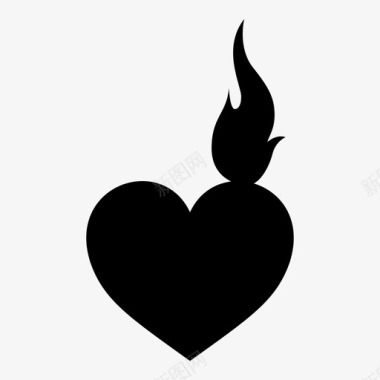 燃烧的心情人节图标图标