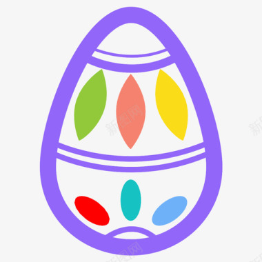 彩蛋复活节彩蛋印记复活节假期图标图标