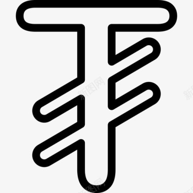 蒙古图格里克货币符号符号货币符号笔划图标图标
