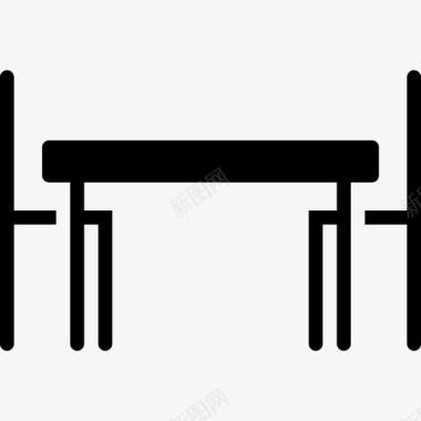 光滑桌子面桌子椅子餐桌图标图标