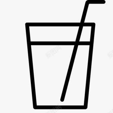 白色玻璃杯玻璃杯绘图饮料图标图标