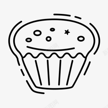 纸杯蛋糕请客甜品图标图标