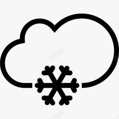 雪天气行程概述雪云寒冷图标图标
