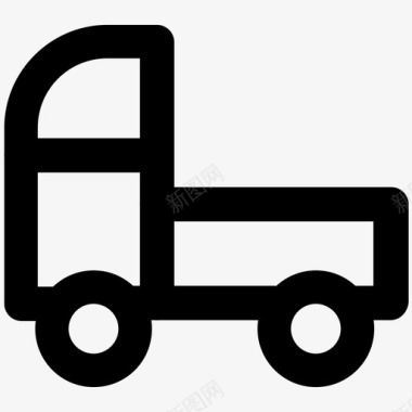 线描边线皮卡货车卡车运输工具图标图标