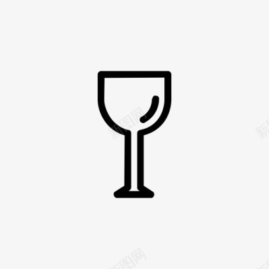 白色玻璃杯葡萄酒派对玻璃杯图标图标