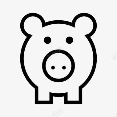 小猪包存钱罐玩具储蓄图标图标