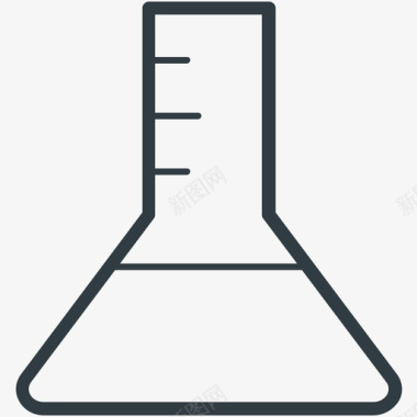 医疗健康器材烧瓶医疗和健康线图标图标