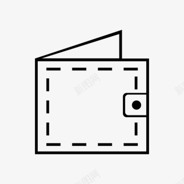 折叠钱包钱包卡片现金图标图标