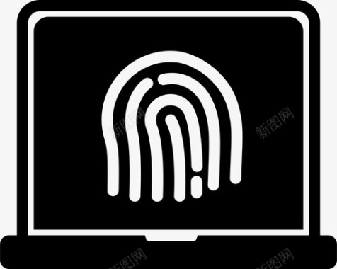 指纹加密犯罪识别重击印记图标图标