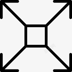 全框展开正方形加宽符号图标高清图片