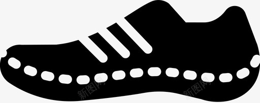 运动鞋学校鞋黑色运动鞋图标图标