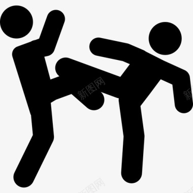 武术双人搏击体育多运动图标图标