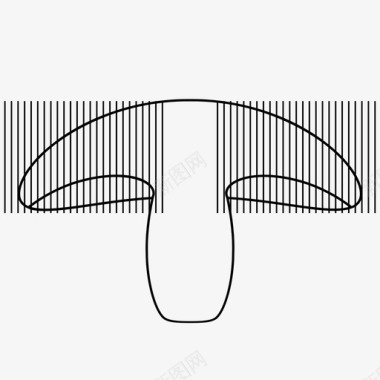 蘑菇矢量蘑菇有机放大镜图标图标