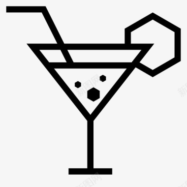 鸡尾酒酒吧庆祝活动图标图标
