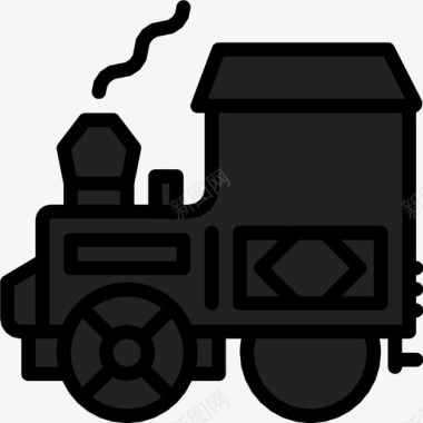 蒸汽机车西部运输图标图标