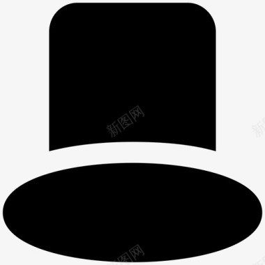 魔术师帽子衣服大胆的固体图标图标