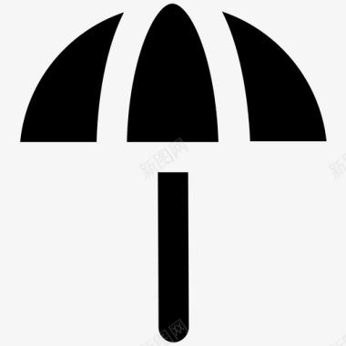 雨伞夏日大胆的纯色图标图标