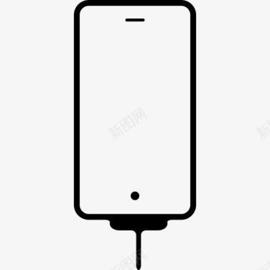 手机背面接电线标牌接口手机图标图标