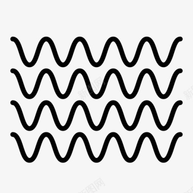 螺旋型波型振动图标图标