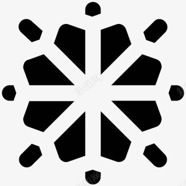 透明雪花冬季雪花雪花雪花符号图标图标
