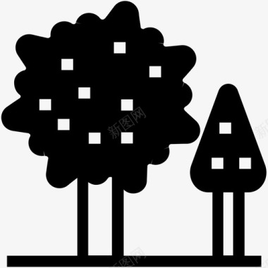 保护自然海报绿化保护柏树图标图标