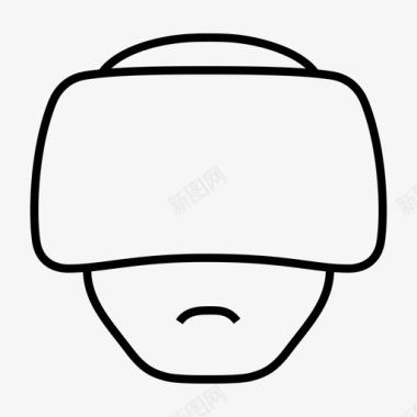 谷歌虚拟现实护目镜虚拟现实不快乐图标图标