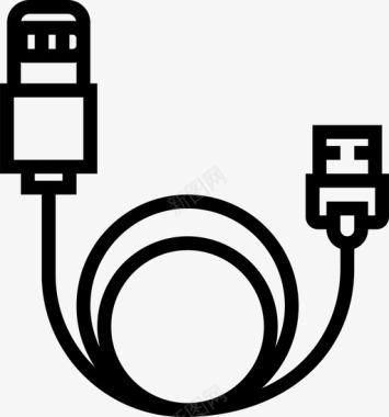 矢量充电宝手机充电器端口lightning图标图标