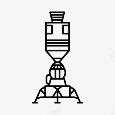 月球着陆器宇宙宇宙飞船图标图标