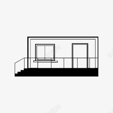 大气楼梯门廊看台楼梯图标图标