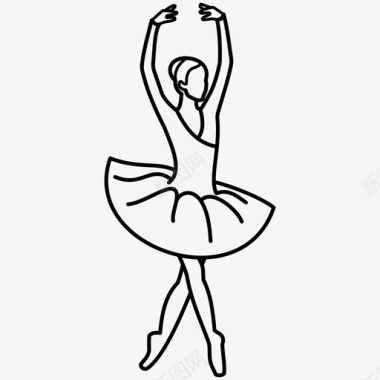 欢迎芭蕾舞演员女子芭蕾舞图标图标