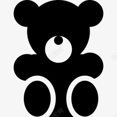 玩耍泰迪熊婴儿儿童图标图标