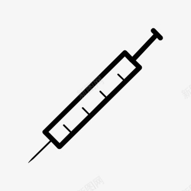 白色水泥注射器黑色糖浆设备注射器图标图标