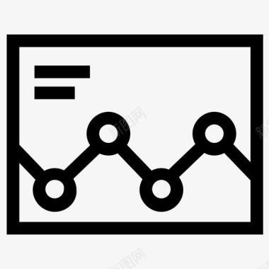 线稿图表数据图形报告分析屏幕点图标图标