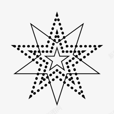 星星9天空直线图标图标