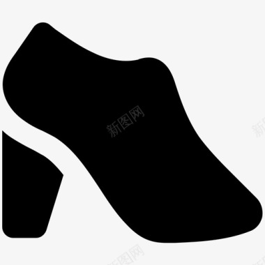 女式踝靴时尚大胆的纯色标志图标图标