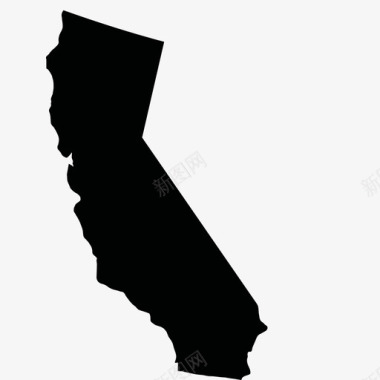 美国加州地图集图标图标