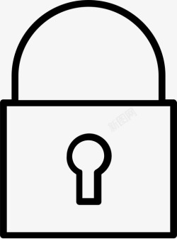 锁定框锁安全受保护图标高清图片