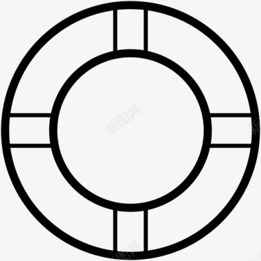 环形素材救生圈安全设备环形浮标图标图标